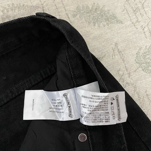 Chrome Hearts Patch Cross Washed Black Jeans Mens Size 32 - Picture 8 of 8